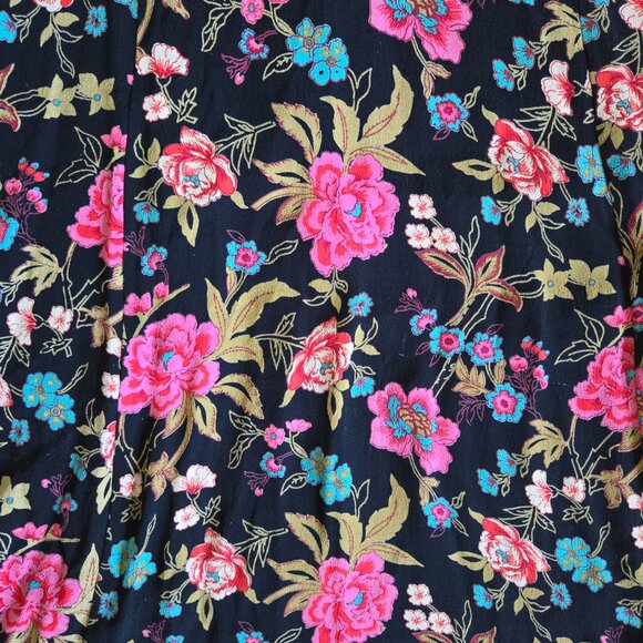 Stunning floral midi dress straight from California, 100% rayon, size M - Picture 8 of 13